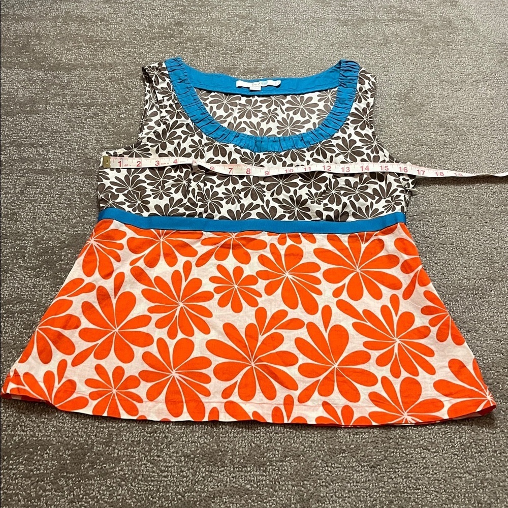 Boden Cotton Floral Tank Top Size 12 - Picture 2 of 8